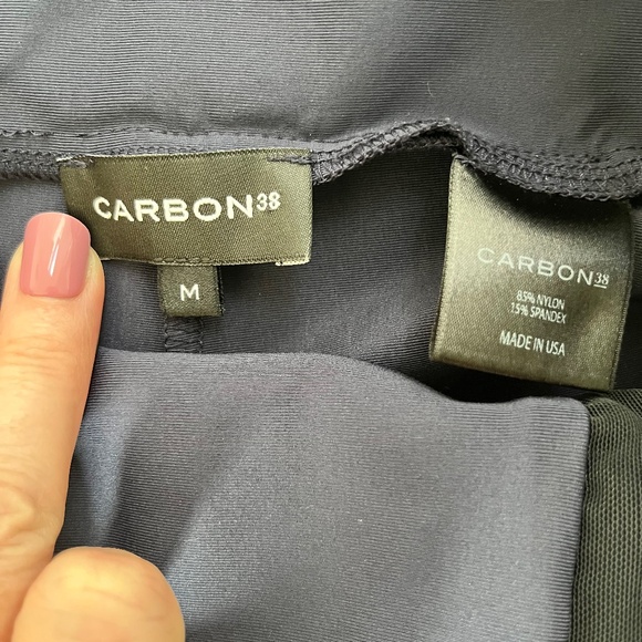 Carbon 38 High Waisted Wide Leg Trouser Pants, Navy Blue, Size M - Picture 5 of 5